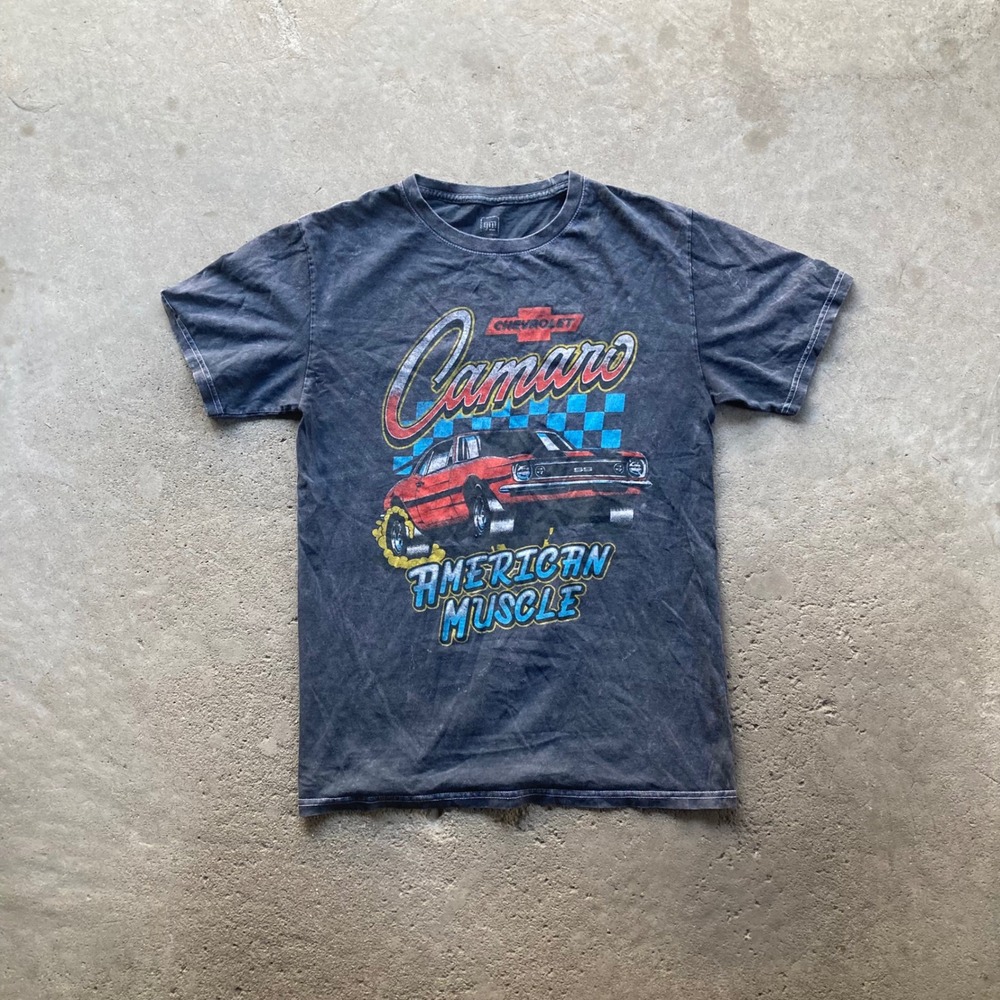 vintage chevrolet camaro american muscle graphic shirt